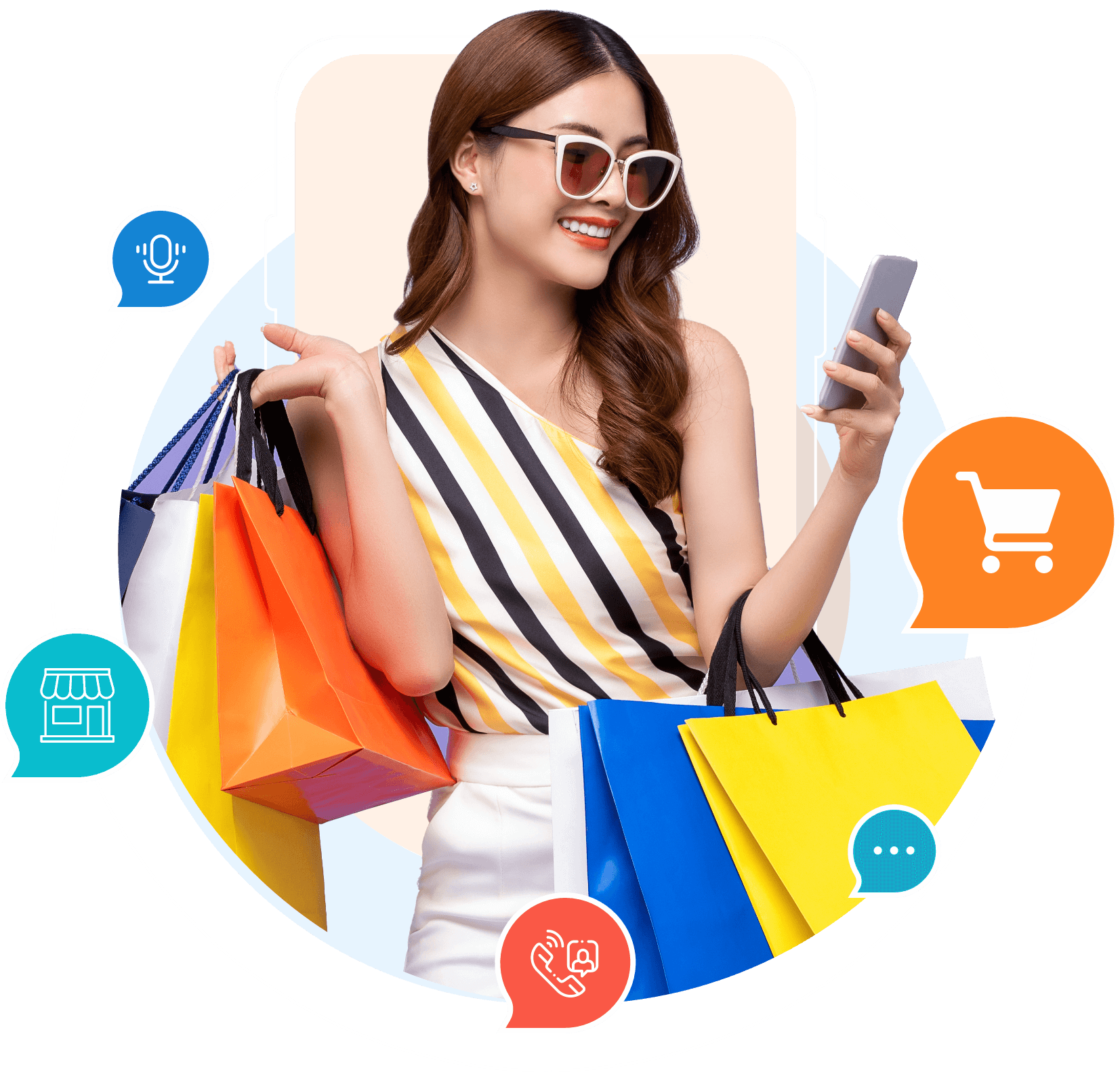 Retail commerce AI illustration