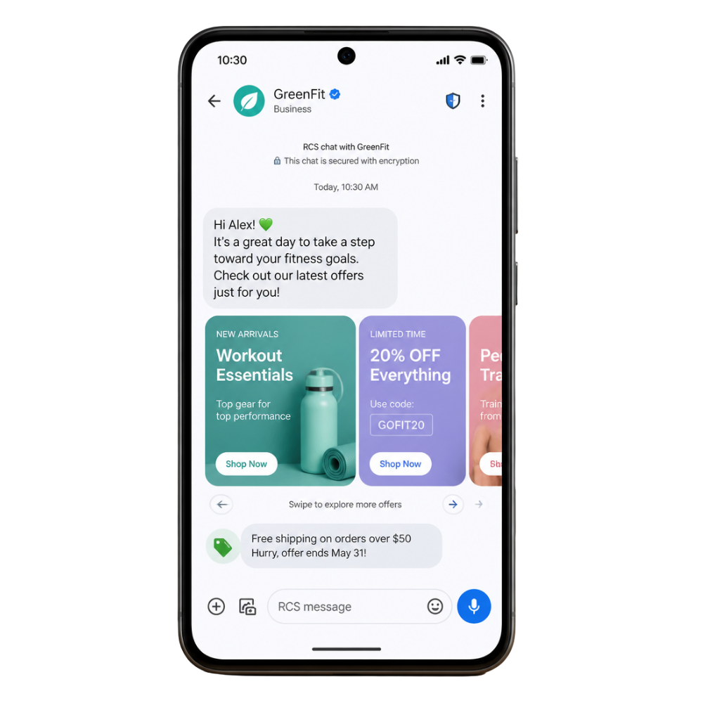 Google RCS conversation experience built with Nuacem AI